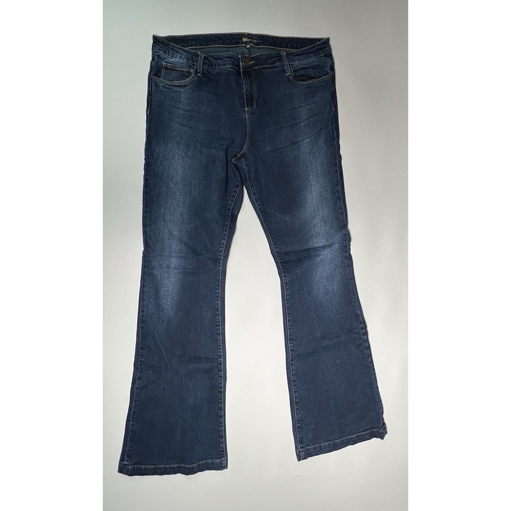 KUT from the Kloth Women's Bootcut Jeans Slim Fit Stretch 5-Pocket Blue Size 14